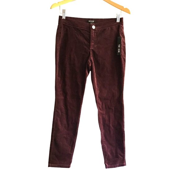 NIC & ZOE - WOMENS WINTERBERRY CORDUROY 70% COTTON MID-RISE SKINNY PANTS SIZE 2P - Picture 1 of 7